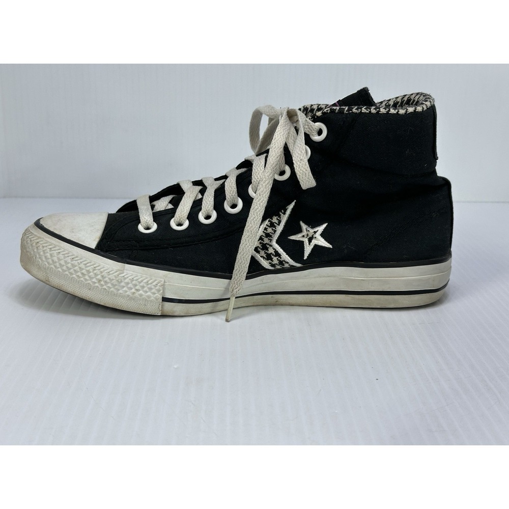Converse Chuck Taylor All Star Black Houndstooth Canvas High Top Sneakers US 9 - Picture 7 of 16